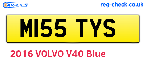M155TYS are the vehicle registration plates.