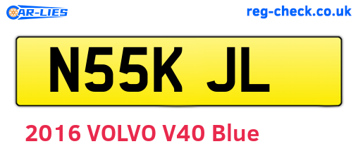 N55KJL are the vehicle registration plates.