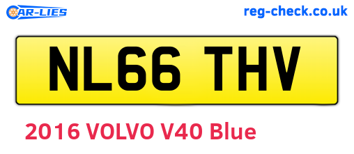 NL66THV are the vehicle registration plates.