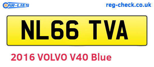 NL66TVA are the vehicle registration plates.