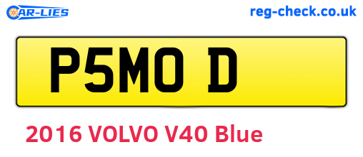 P5MOD are the vehicle registration plates.