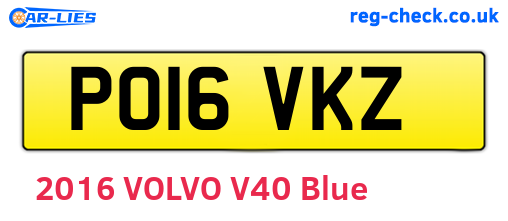 PO16VKZ are the vehicle registration plates.