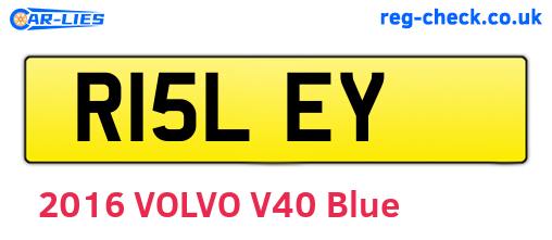 R15LEY are the vehicle registration plates.