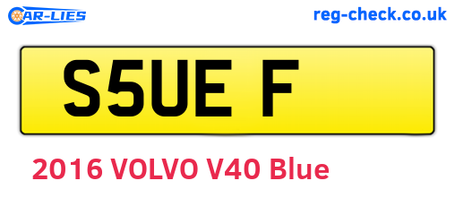 S5UEF are the vehicle registration plates.