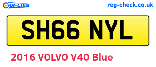SH66NYL are the vehicle registration plates.