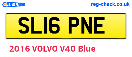 SL16PNE are the vehicle registration plates.