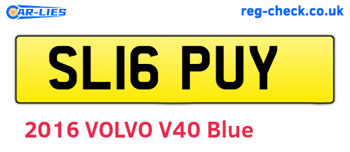 SL16PUY are the vehicle registration plates.