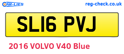 SL16PVJ are the vehicle registration plates.