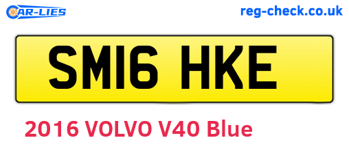SM16HKE are the vehicle registration plates.