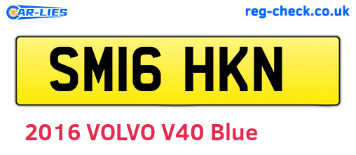 SM16HKN are the vehicle registration plates.