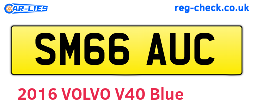 SM66AUC are the vehicle registration plates.