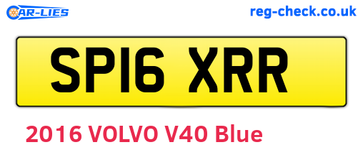 SP16XRR are the vehicle registration plates.