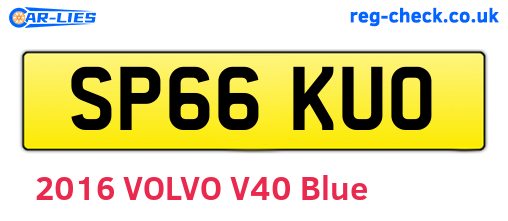 SP66KUO are the vehicle registration plates.