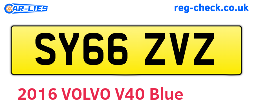 SY66ZVZ are the vehicle registration plates.