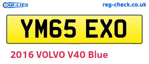 YM65EXO are the vehicle registration plates.