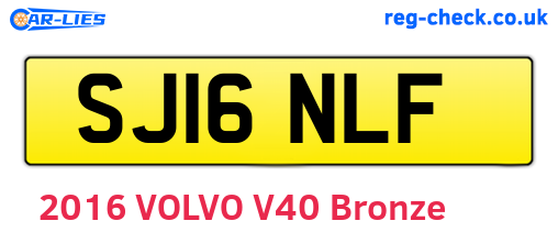 SJ16NLF are the vehicle registration plates.