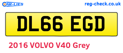 DL66EGD are the vehicle registration plates.