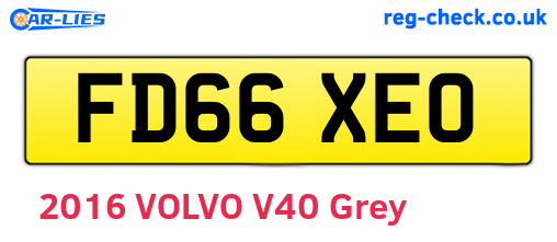 FD66XEO are the vehicle registration plates.