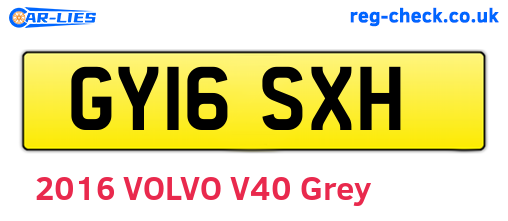 GY16SXH are the vehicle registration plates.