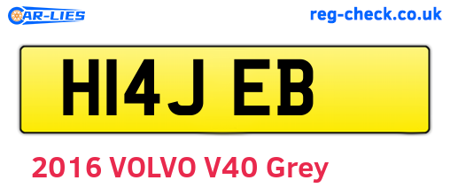 H14JEB are the vehicle registration plates.