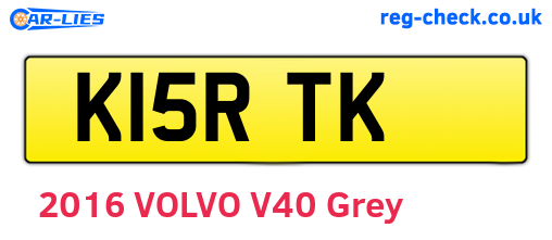 K15RTK are the vehicle registration plates.