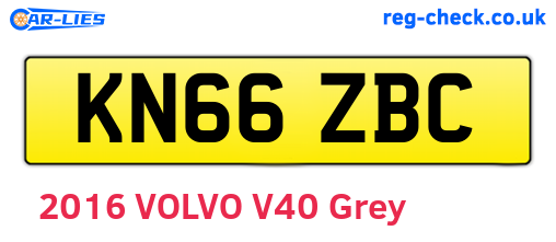 KN66ZBC are the vehicle registration plates.