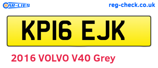 KP16EJK are the vehicle registration plates.