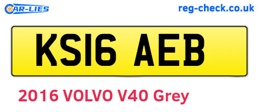 KS16AEB are the vehicle registration plates.