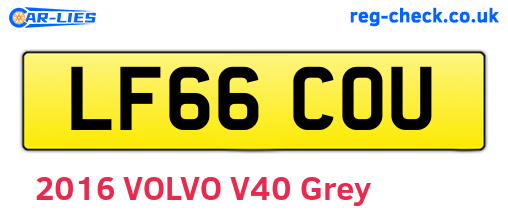 LF66COU are the vehicle registration plates.