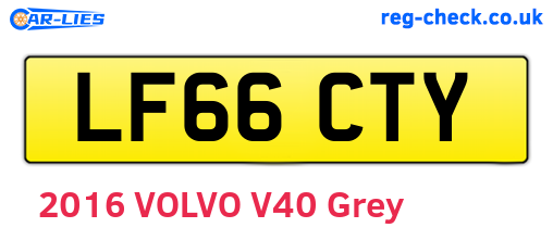 LF66CTY are the vehicle registration plates.