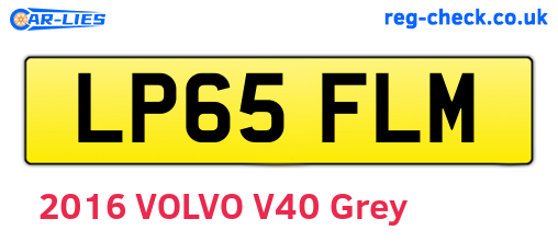 LP65FLM are the vehicle registration plates.