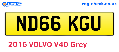 ND66KGU are the vehicle registration plates.