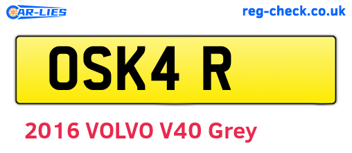 OSK4R are the vehicle registration plates.