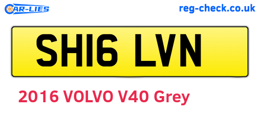 SH16LVN are the vehicle registration plates.