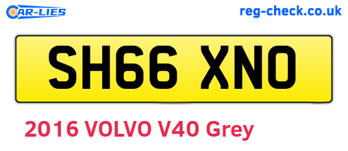 SH66XNO are the vehicle registration plates.