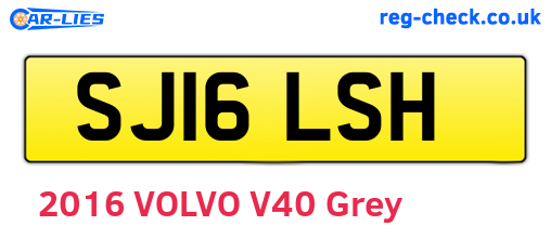 SJ16LSH are the vehicle registration plates.