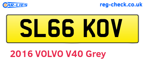 SL66KOV are the vehicle registration plates.