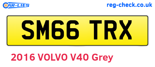 SM66TRX are the vehicle registration plates.