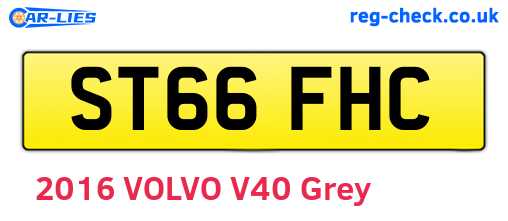 ST66FHC are the vehicle registration plates.