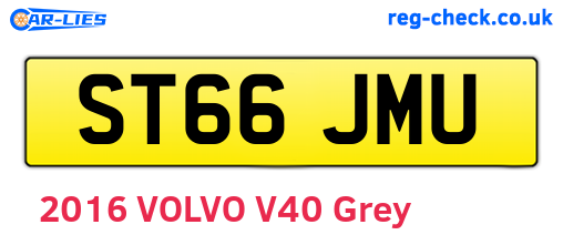 ST66JMU are the vehicle registration plates.