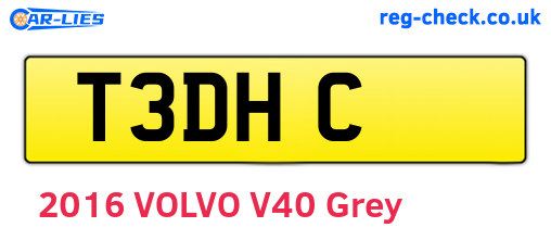 T3DHC are the vehicle registration plates.