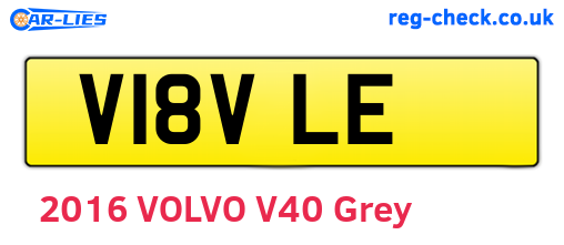 V18VLE are the vehicle registration plates.