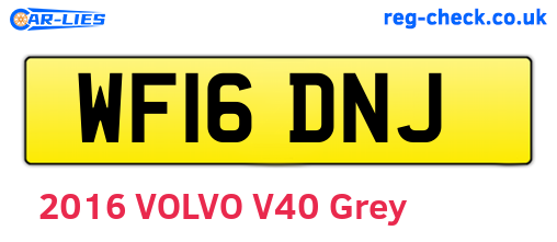 WF16DNJ are the vehicle registration plates.