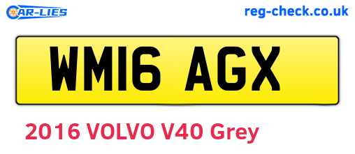 WM16AGX are the vehicle registration plates.