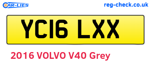 YC16LXX are the vehicle registration plates.