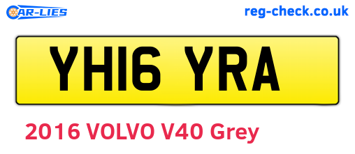 YH16YRA are the vehicle registration plates.