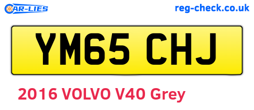 YM65CHJ are the vehicle registration plates.