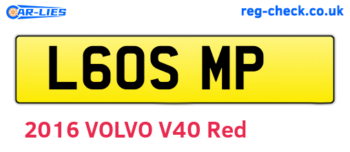 L60SMP are the vehicle registration plates.