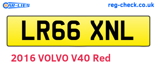 LR66XNL are the vehicle registration plates.