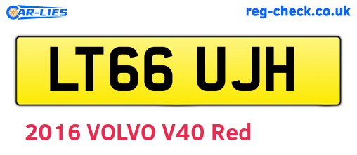 LT66UJH are the vehicle registration plates.